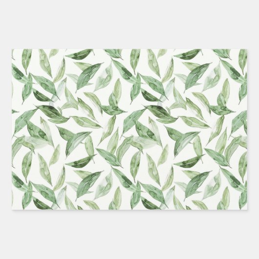 Chinoiserie Blauwe Bloemige Citroenen Blad Bruilof Inpakpapier Vel (Voorkant 3)