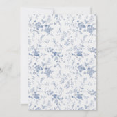 Chinoiserie Blauwe Elegante Trouw Uitnodiging (Achterkant)