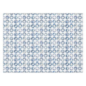 Chinoiserie Blauwe en Witte Borden Tafelkleed (Voorkant (Horizontaal))