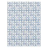 Chinoiserie Blauwe en Witte Borden Tafelkleed (Voorkant)