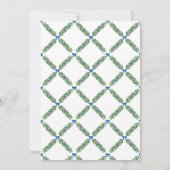 Chinoiserie Blauwe en Witte Notenkraker Kerstmis Kaart (Achterkant)