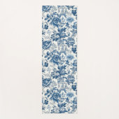 Chinoiserie Blauwe en Witte Pioenen Bloemen Yogamat