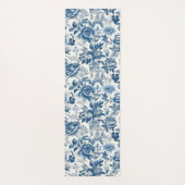 Chinoiserie Blauwe en Witte Pioenen Bloemen Yogamat