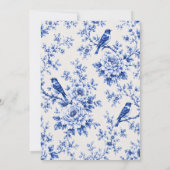 Chinoiserie Blauwe Housewarming Kaart (Achterkant)