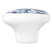 Chinoiserie Blauwe Plaat Keramische Knop (Zijkant)