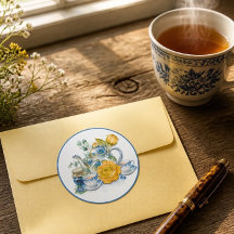 Chinoiserie Blauwe Theepot Rozen Thee Feestje