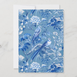 Chinoiserie Blauwe Uitnodiging
