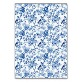 Chinoiserie Blauwe Vogels en Bloemen Huwelijk Kaart (Achterkant)