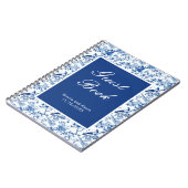Chinoiserie Blauwe Vogels en Bloemen Huwelijk Notitieboek (Linkerzijde)