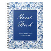 Chinoiserie Blauwe Vogels en Bloemen Huwelijk Notitieboek (Voorkant)