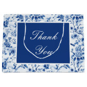 Chinoiserie Blauwe Vogels en Bloemen Verjaardag Groot Cadeauzakje (Voorkant)