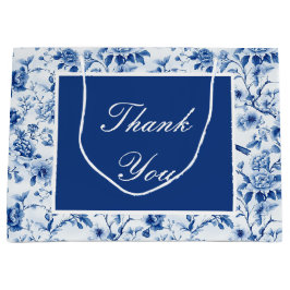 Chinoiserie Blauwe Vogels en Bloemen Verjaardag Groot Cadeauzakje