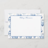 Chinoiserie Blauwe & Witte Kerstornamenten Bedankkaart (Voorkant)