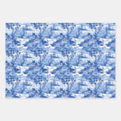 Chinoiserie Blauwe & Witte Pagodes Ginger Jars Vog Inpakpapier Vel (Voorkant 3)