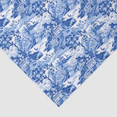 Chinoiserie Blauwe & Witte Pagodes Tissuepapier (Detail)