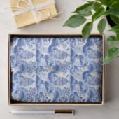 Chinoiserie Blauwe & Witte Pagodes Tissuepapier (Geschenk)