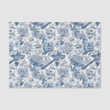 Chinoiserie Blauwe Witte Pioen Bloemen Vogel Decou
