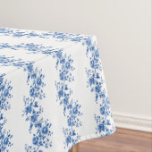 Chinoiserie Blauwe Witte Rozen Tafelkleed (Voorbeeld)
