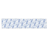 Chinoiserie Blauwe Witte Vlinders Korte Tafelloper (Horizontaal)