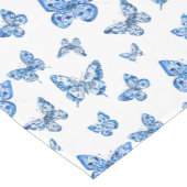 Chinoiserie Blauwe Witte Vlinders Medium Tafelloper (Hoek)
