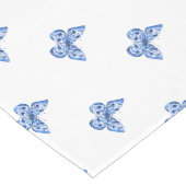 Chinoiserie Blauwe Witte Vlinders Medium Tafelloper (Hoek)