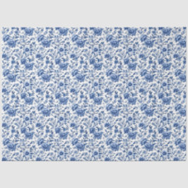 Chinoiserie Bloemen Blauw en Wit Decoupage Tissuepapier