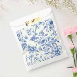 Chinoiserie bloemen blauwe favorietzakken bedankzakje