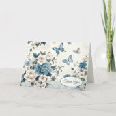 Chinoiserie Bloemen en Vlinders Bedankt Kaart (Voorkant)