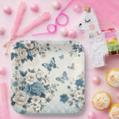 Chinoiserie Bloemen en Vlinders Papieren Bordje (Feest)