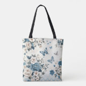 Chinoiserie Bloemen en Vlinders Tote Bag (Achterkant)