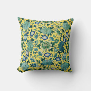Chinoiserie Bloemengeel Chintz Kussen