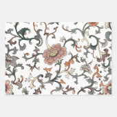 Chinoiserie bloemennaadloos patroon inpakpapier vel (Voorkant 3)