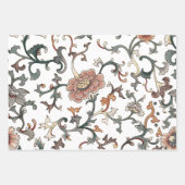 Chinoiserie bloemennaadloos patroon inpakpapier vel (Voorkant 2)