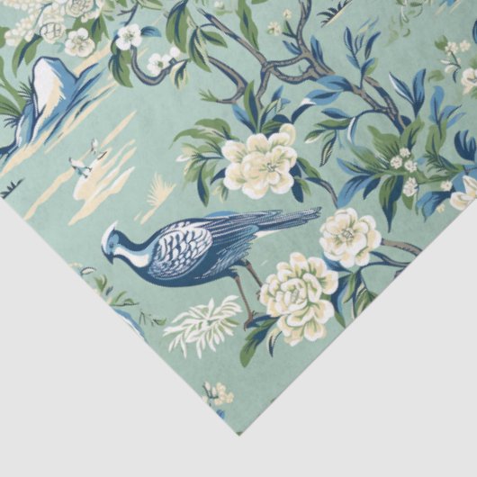Chinoiserie Bloemenpatroon Weefselpapier Tissuepapier (Detail)