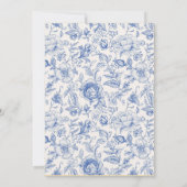 Chinoiserie Bloementuin met baby shower voor de bo Kaart (Achterkant)