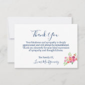 Chinoiserie bloemenvaas dank u, sympathie notitiekaartje (Voorkant)