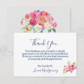 Chinoiserie bloemenvaas dank u, sympathie notitiekaartje (Voorkant / Achterkant)