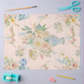 Chinoiserie Bloemenvaas Pioen Blush Roze Decoupage Tissuepapier (Craft)