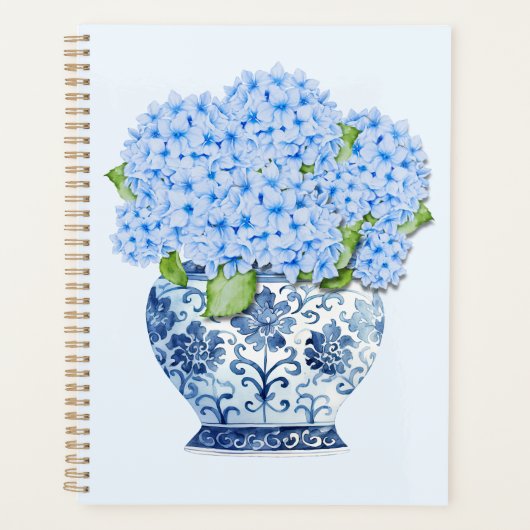 Chinoiserie Bloemenvase Aangepaste Planner (Voorkant)
