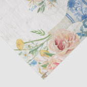 Chinoiserie Bloemenvazen Pioen Bloem Decoupage Tissuepapier (Detail)