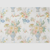 Chinoiserie Bloemenvazen Pioen Bloem Decoupage Tissuepapier (Voorkant)