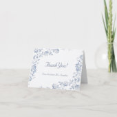 Chinoiserie Bloemig Iets Bluws Bedankkaart (Voorkant)