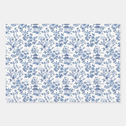 Chinoiserie Bloemig Inpakpapier Vel (Voorkant 2)