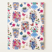 Chinoiserie Bloemig Monogram Planner (Achterkant)