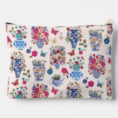 Chinoiserie Bloemige Monogram Make-uptas Etui (Achterkant)