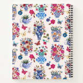 Chinoiserie Bloemige Monogram Notitieboek Planner (Achterkant)