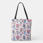 Chinoiserie Bloemige Monogram Tas voor Vrouwen (Achterkant)