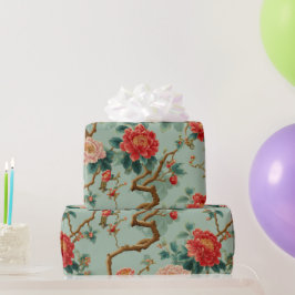 Chinoiserie Bloemmotief Cadeaupapier