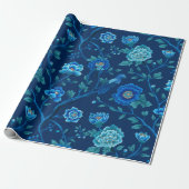 Chinoiserie Bloemmotief Cadeaupapier (Uitgerold)