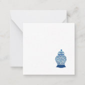 Chinoiserie Blue and White Ginger Jar Notitiekaartje (Voorkant)
